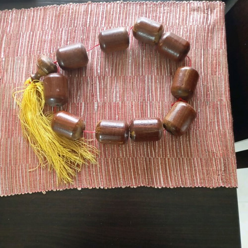 Vintage worry beads used with large wooden beads and tassel