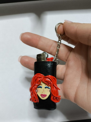 Lighter case keychain new, multicolor