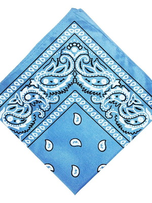 Bandana hip hop scarf light blue cotton 55x55 cm new