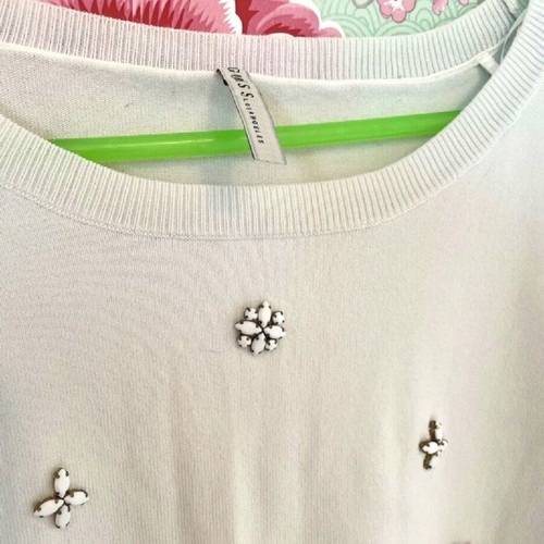 Guess white knitted blouse with long sleeves, like new, XSmall