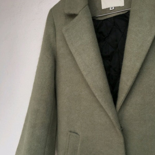 Wool coat Huiglia Cici like new, gray-green, size M