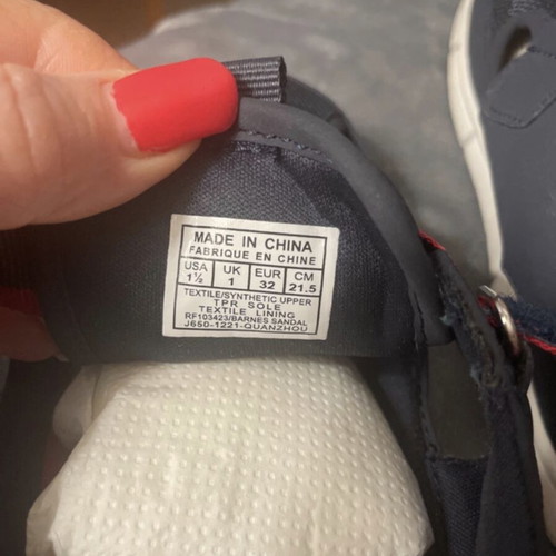 Polo Ralph Lauren sandals like new, white and blue, size 32