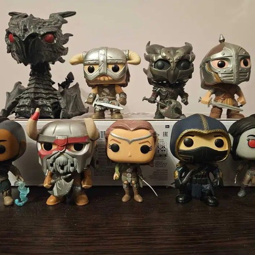 Games Funko Pop collection with Blizzard, Witcher, Skyrim, God of War, Assassin's Creed