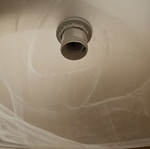 White pendant lamp with E27 socket, new