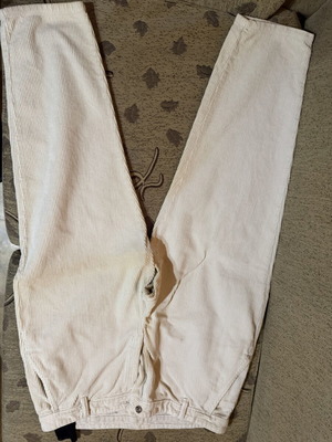 Corduroy men's pants off-white used, size large