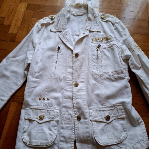 Γυναικείο λευκό jacket τύπου safari military σαν καινούργιο