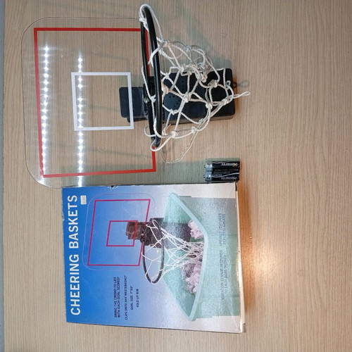 Basketball hoop with sound effects and clip new with batteries