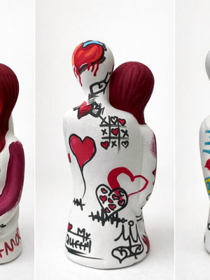 My Queen My Love acrylic sculpture new, mixed media