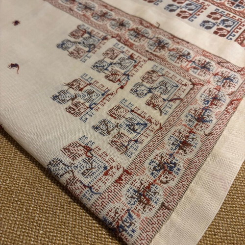 Handmade embroidery used