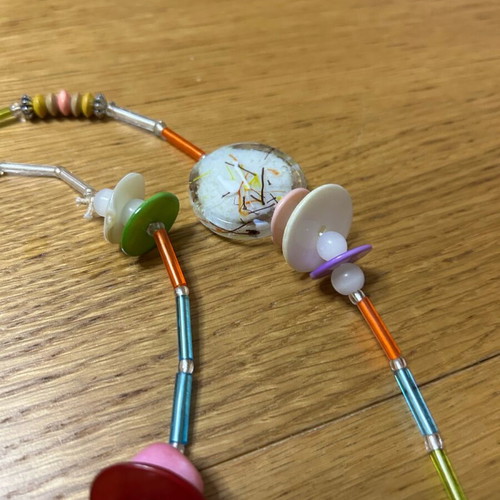 Necklace colorful new for summer 48 cm