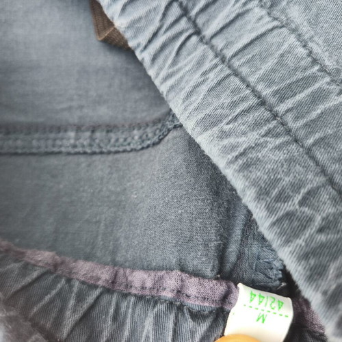 Prenatal women's jeans medium size, used, black and dark blue, maternity elastic waist