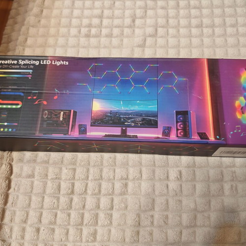 RGB LED Modular Wall Panels 6 Pieces New with USB and App Control