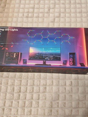 RGB LED Modular Wall Panels 6 Pieces New with USB and App Control