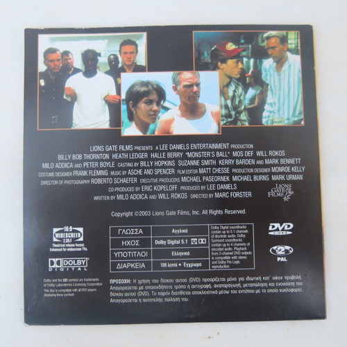 DVD Monster's Ball (2001) used with paper slipcase