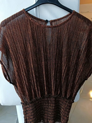 Glitter top blouse copper color like new