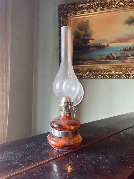  Vintage lampa petreleou epitichia kremasti achrisimopiiti