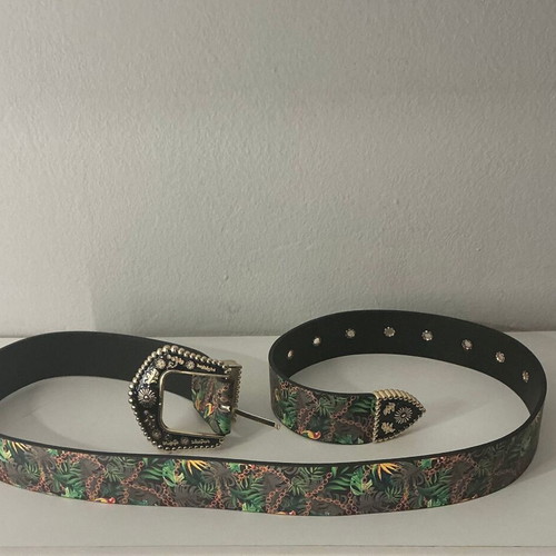 Belt with Parrot Pattern new, multicolored, size 115