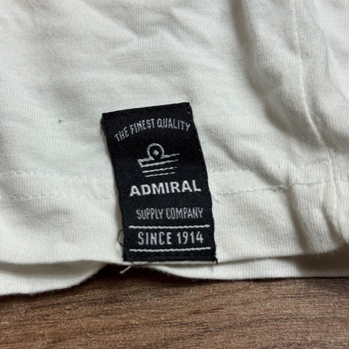 Admiral men's T-shirt Never Give Up white, new, size Small