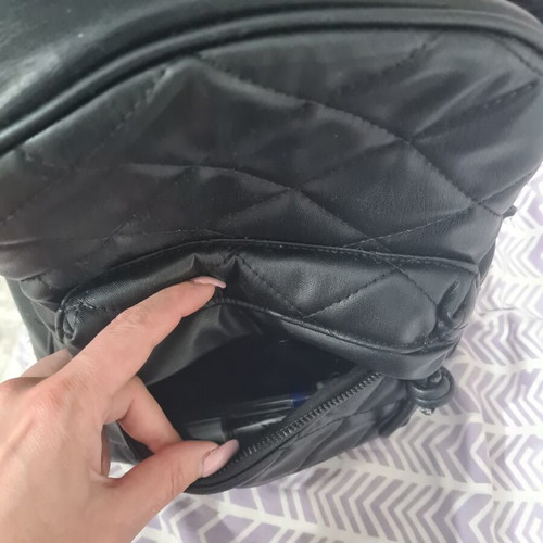 Women's black backpack