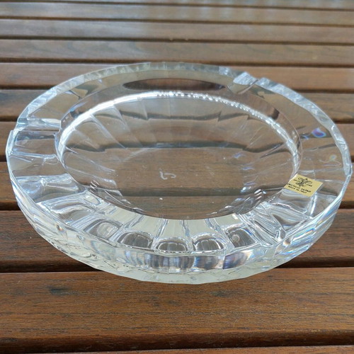 Crystal ashtray Imperatore Italian diameter 20cm new