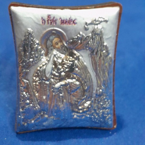 Small Prophet Elias icon new made of precious metals
