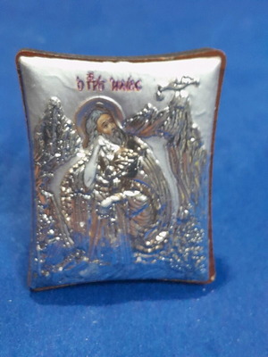 Small Prophet Elias icon new made of precious metals