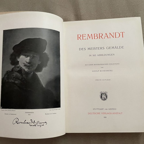 Rembrandt art book with 565 illustrations, German edition
