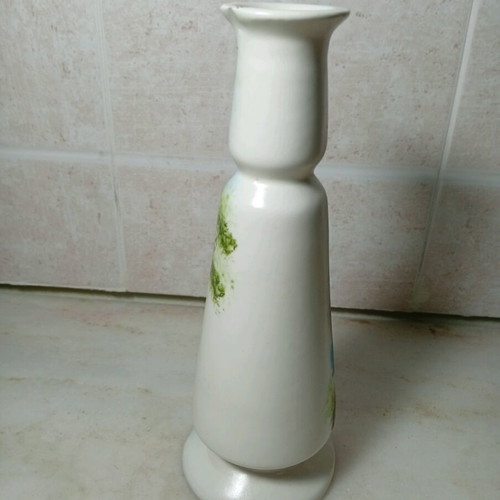 Decorative ceramic candle holder with painted sailboats like new
