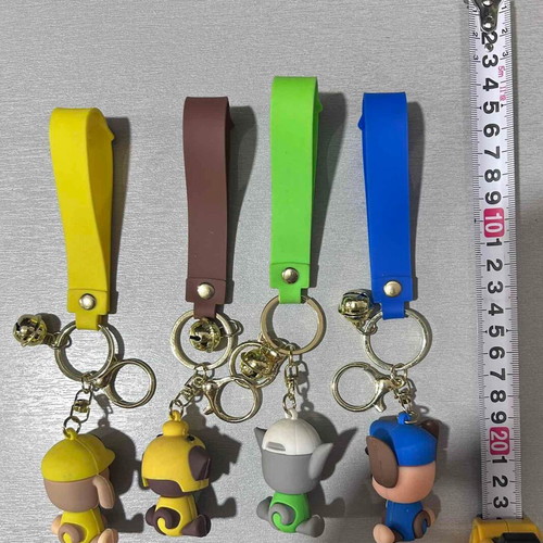 Paw Patrol keychain set of 4 with bell, new