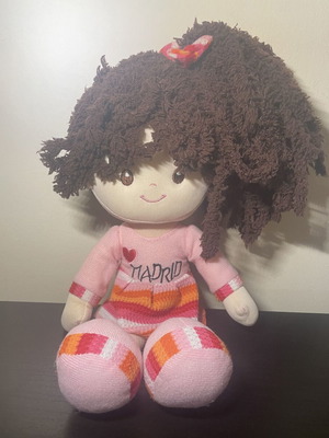 Madrid plush doll used, height 32 cm