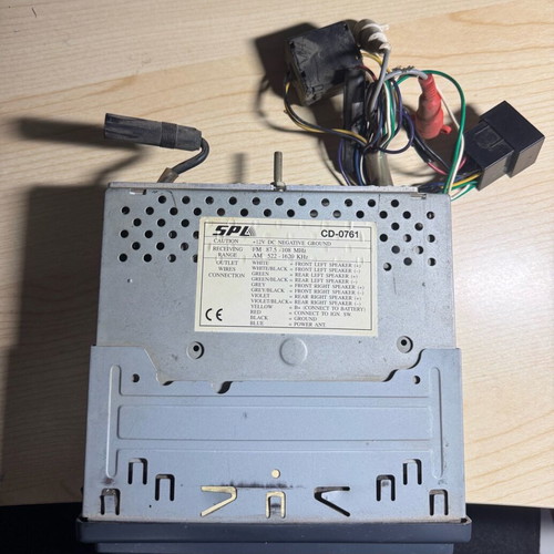SPL CD-0761 radio CD used with flip-down front and full wiring