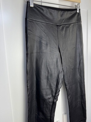 Calzedonia Thermal leather Effect κολάν μαύρο δερματίνη μαύρο small