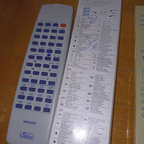Set of 7 different TV remote controls