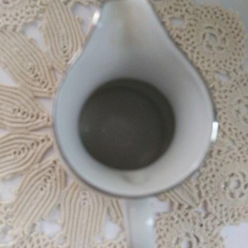 Winterling milk jug like new with silver decoration