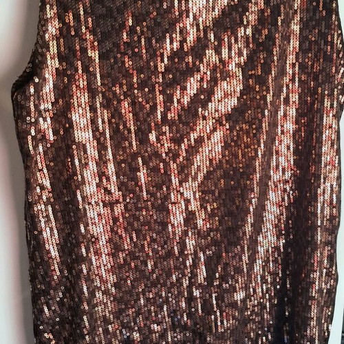 Mini sequin dress like new, brown and gold, size M