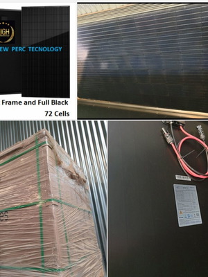 PERC 370w full black photovoltaic panels, pack of 8, new