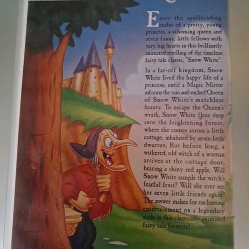 Snow White video cassette used without Greek subtitles