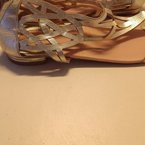 Gold/platinum sandal used, size 38, soft and comfortable