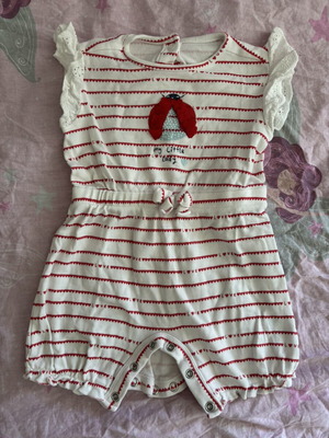 Mothercare baby romper like new for 6-9 months with ladybug design