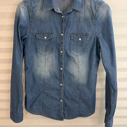 Women’s denim shirt Benetton like new, light blue