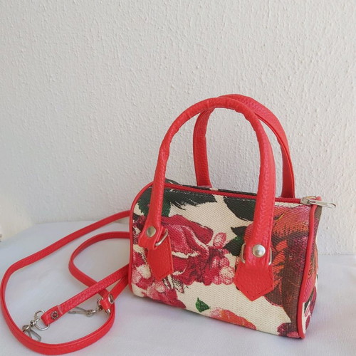 Cylinder bag crossbody like new, multicolor with flower prints
