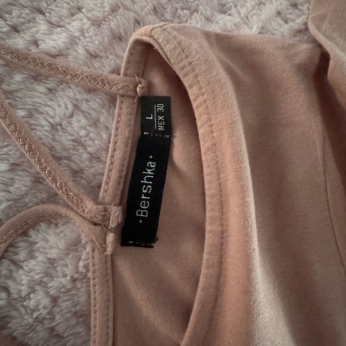 Bershka dusty pink top like new with criss cross back size medium