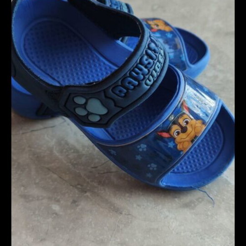Paw Patrol plastic sandals like new, size 27, blue