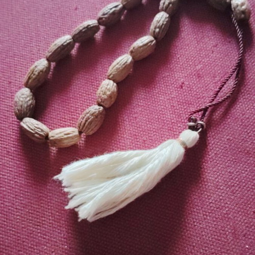 Handmade komboloi made from olive pit like new