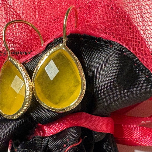 Anna Maria Mazaraki women's gold-plated 24K earrings like new, yellow