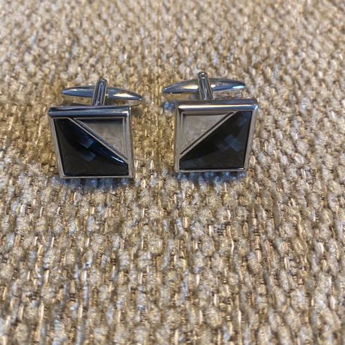 Tie rack cufflinks used, black
