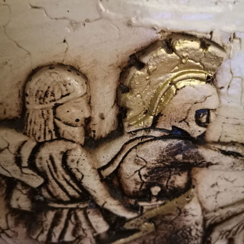 Wall painting used embossed, size 40x100 cm