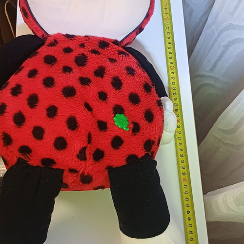 Giant Noel plush ladybug, 54cm, 1990s