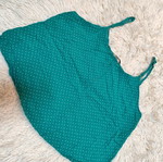 Spaghetti strap top used, size Small, green