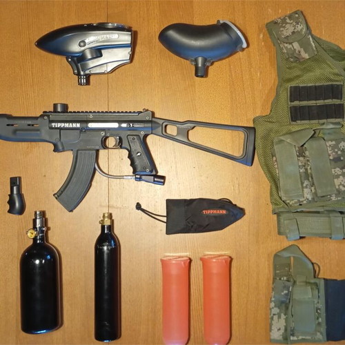 Tippmann 98 Paintball Equipment with AK47 Look like new